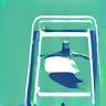 Digital Vignette Icon - a stylized highway pass