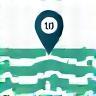 Route Optimization Icon - a map with an efficient path